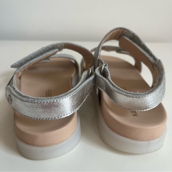 Naturino Jemes NEW SILVER GLITTER LEATHER SANDALS size 2.5-3 Little Girl - Picture 8 of 14